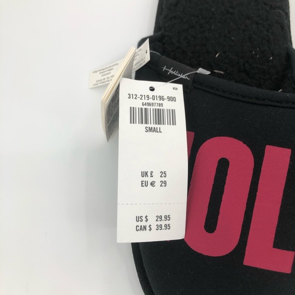 Hollister Black Logo Slippers - Small - Picture 3 of 4